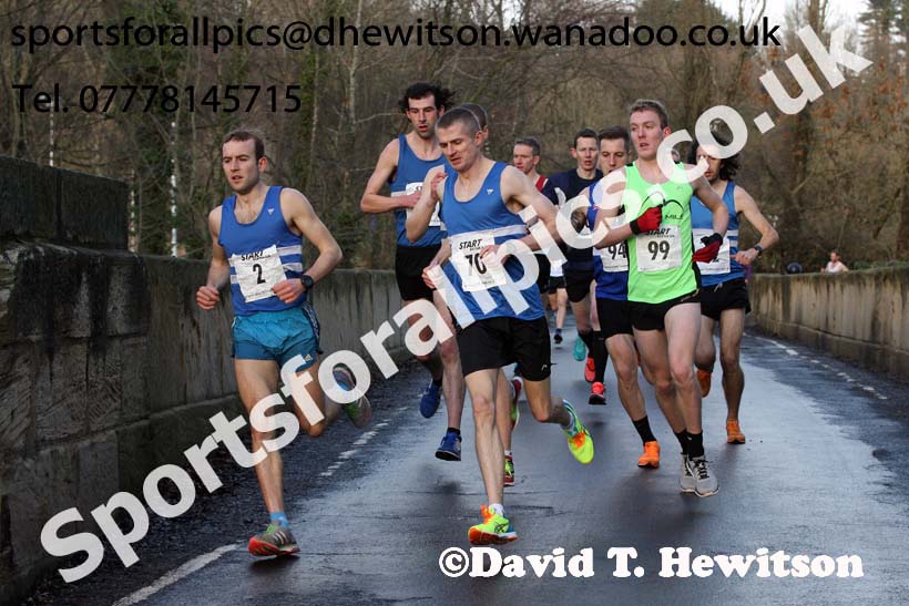 Morpeth Harriers 11k Road Race on New Year's Day. Photo: David T. Hewitson/Sports for All Pics